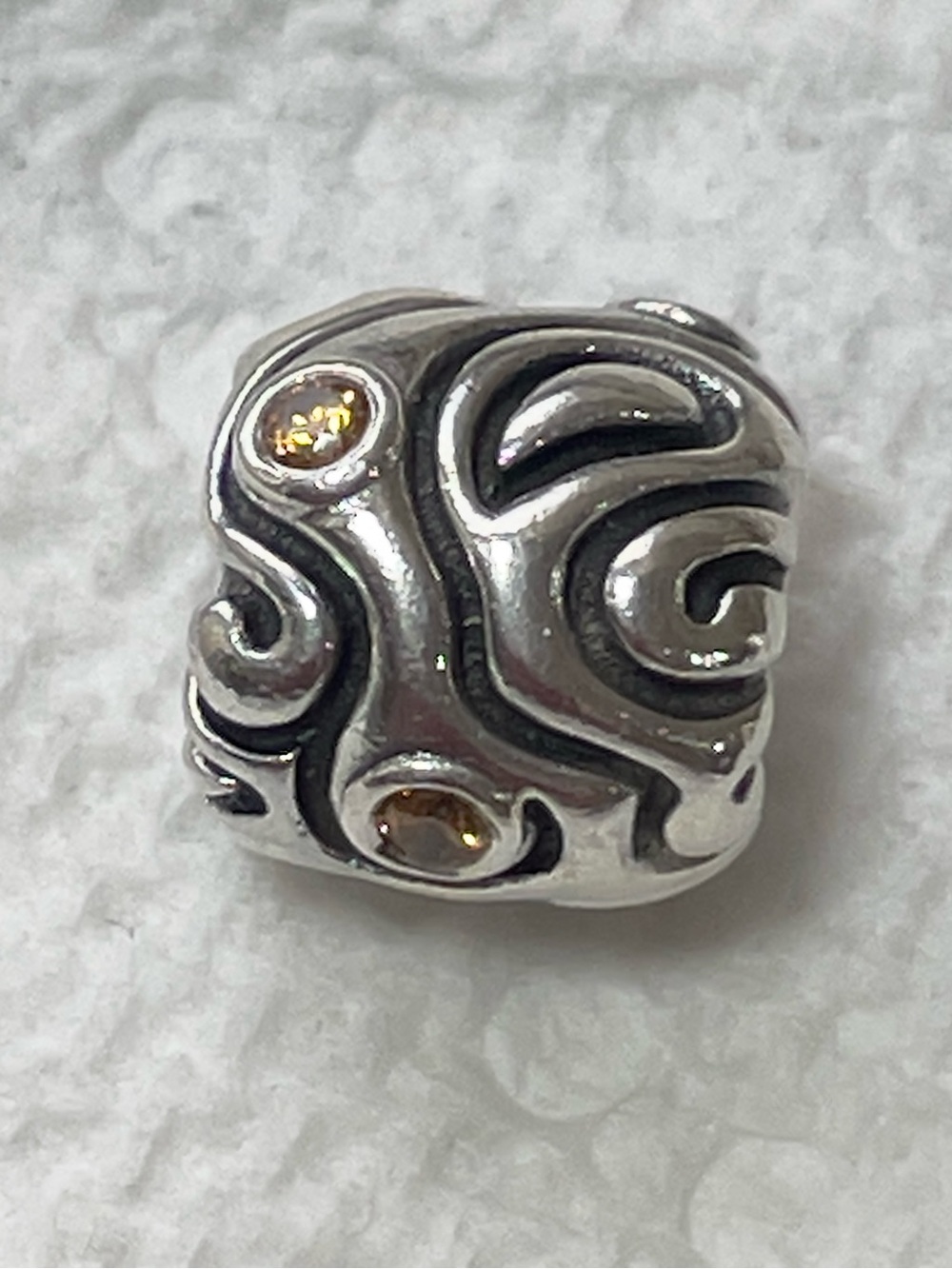 Pandora Sterling Silver Citrine Daydream Charm 925 Ale